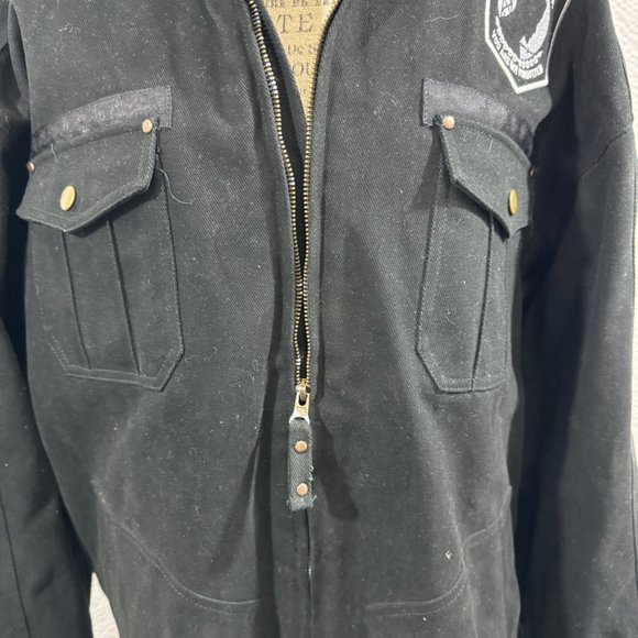 U.S. Services Valiant K&S POW*MIA Black Denim Bomber Jacket & Fleece Vest - Picture 4 of 15